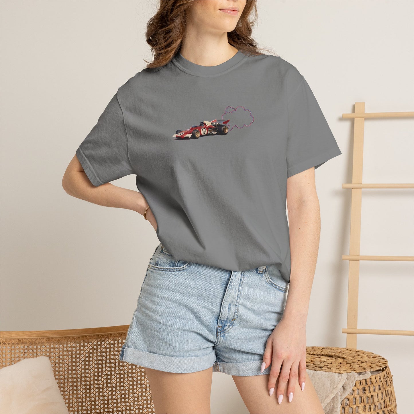 Proudly Clouded vintage racecar puff-print tee