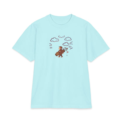 Proudly Clouded Curious George tee with a cloudy-sky graphic