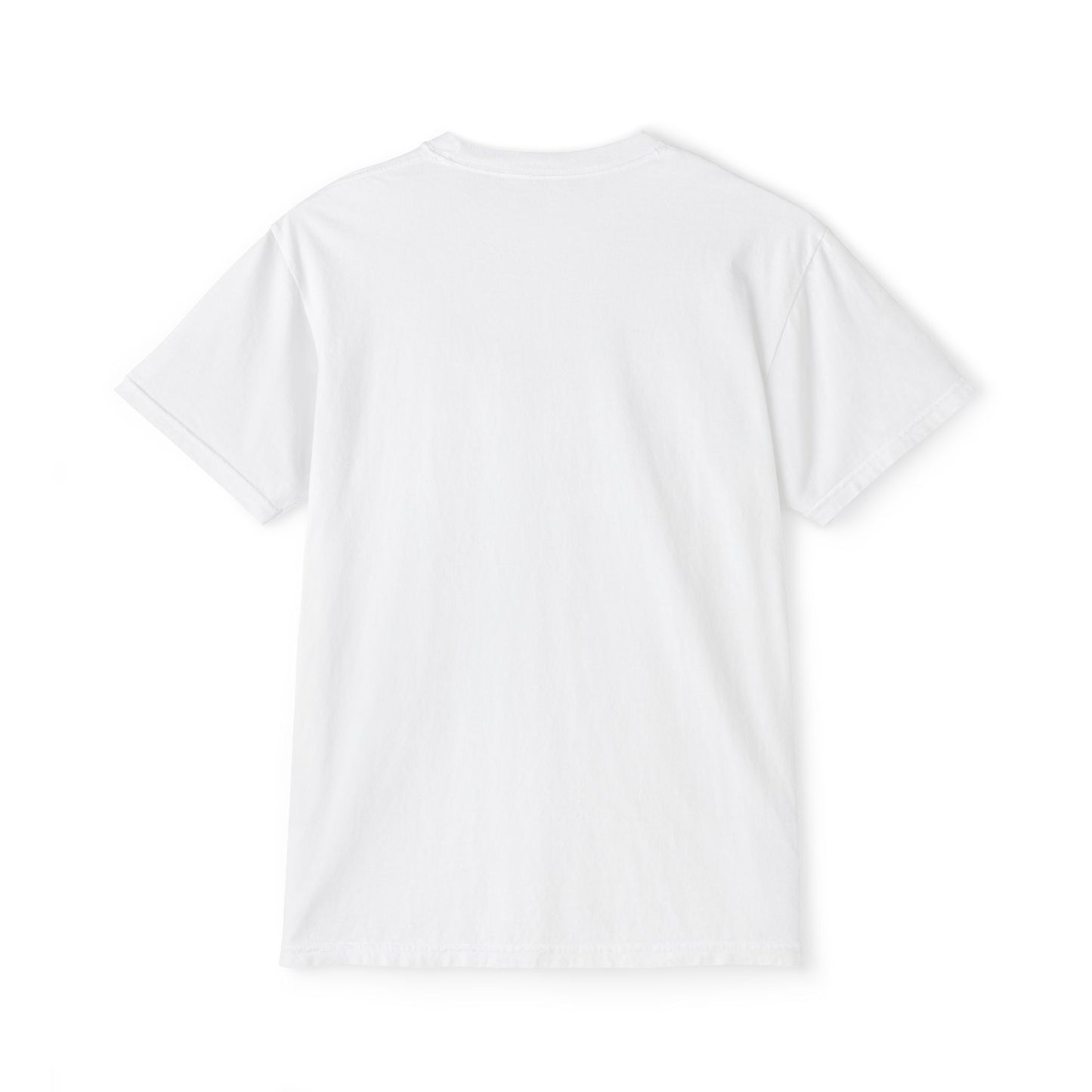 American Flag Pocket Tee — Cloud Dreams Graphic T‑Shirt (Surfer on Cloud Back Print)