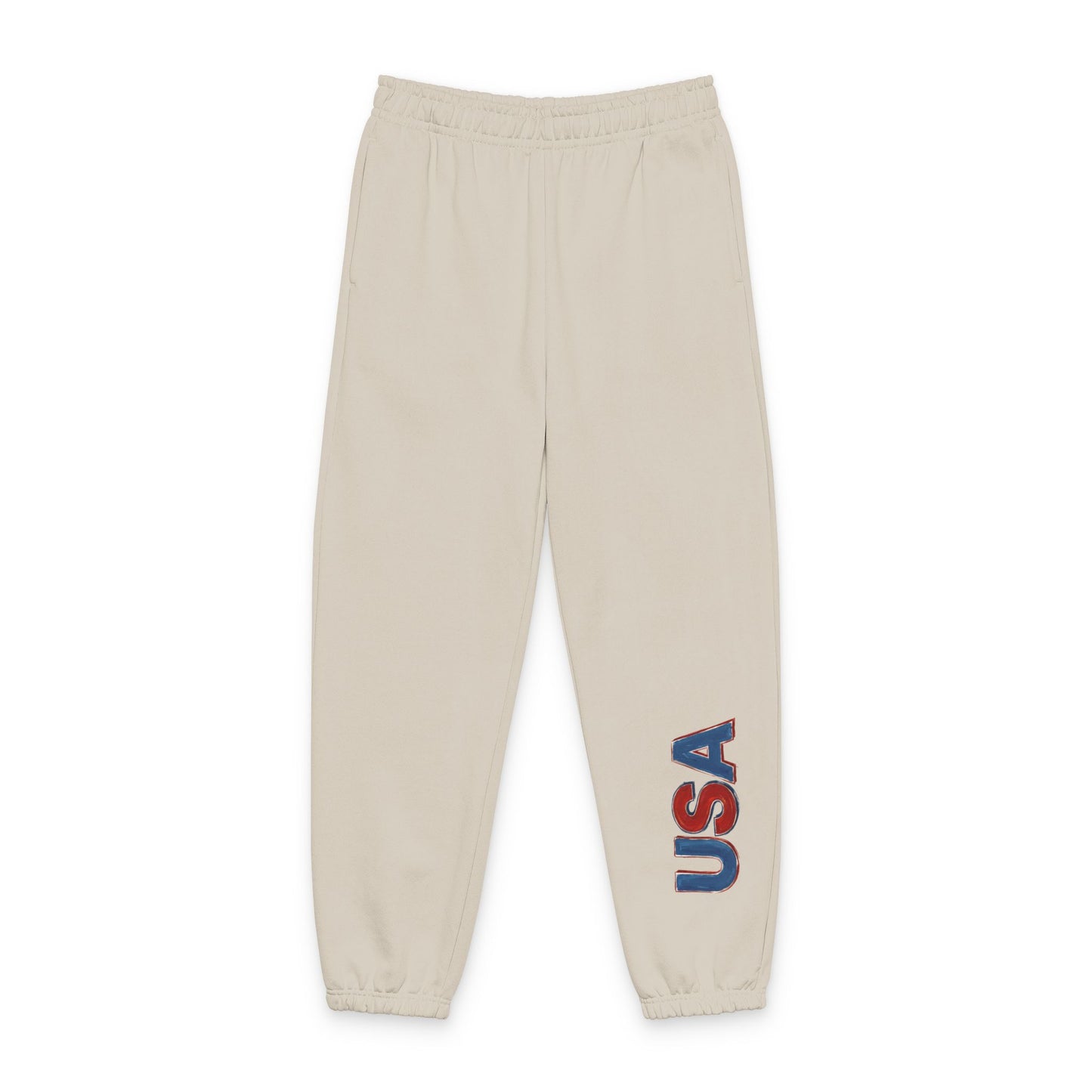 Proudly Clouded USA stacked-logo brushed-fleece joggers