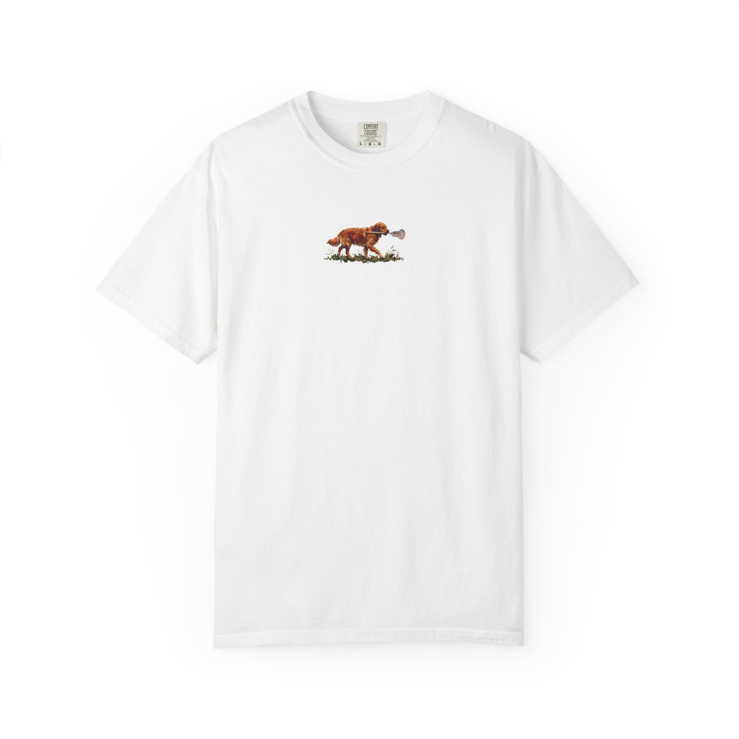 Proudly Clouded vintage golden retriever tee — hand-drawn dog graphic