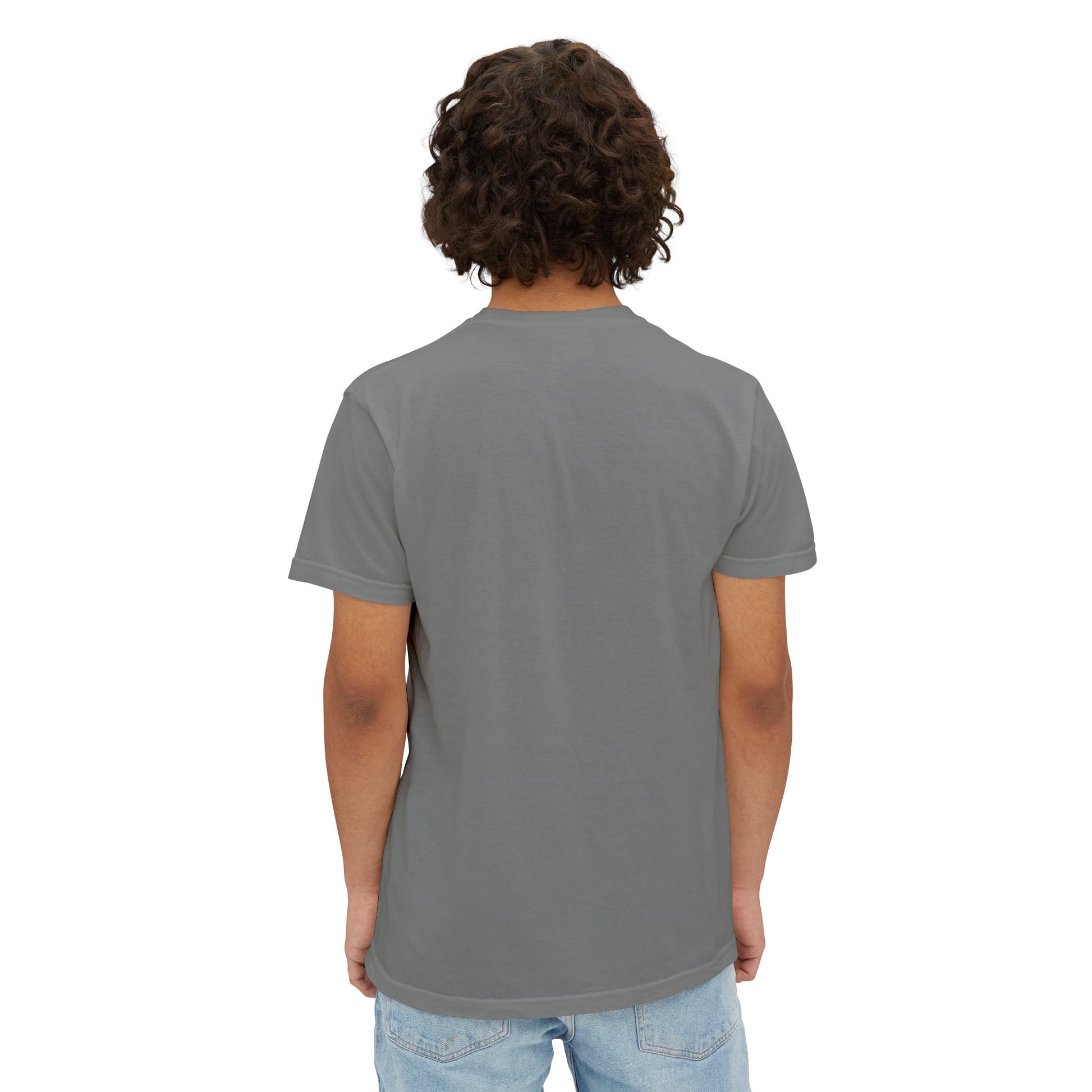 Proudly Clouded American Clouds pocket tee with a dreamy cloud back print