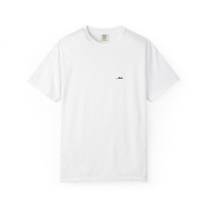 American Flag Hole Tee — Flag Chest Print & Flag-Hole Back
