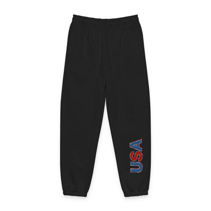 Proudly Clouded USA stacked-logo brushed-fleece joggers
