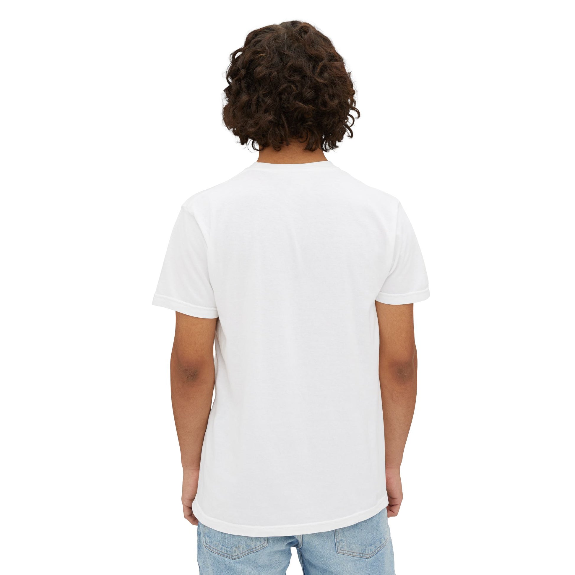 Proudly Clouded American Clouds pocket tee with a dreamy cloud back print