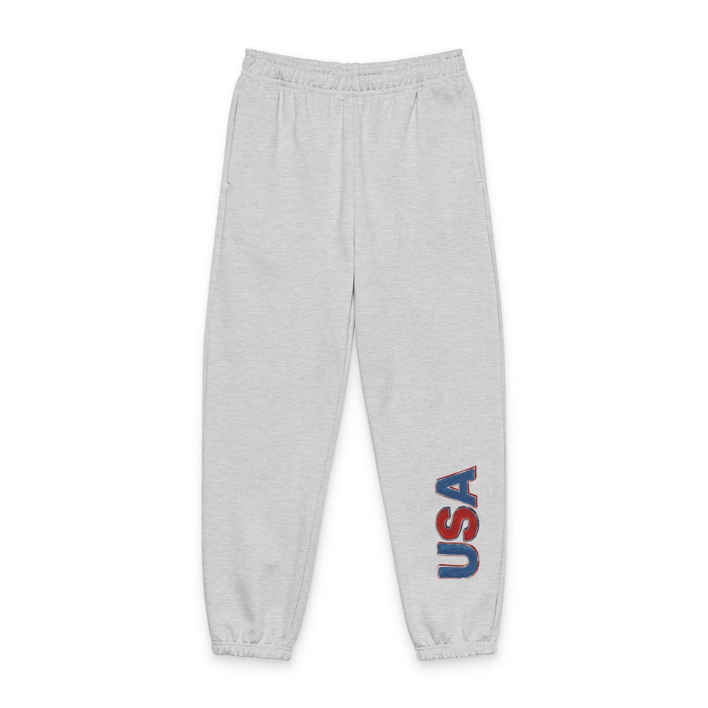 Proudly Clouded USA stacked-logo brushed-fleece joggers