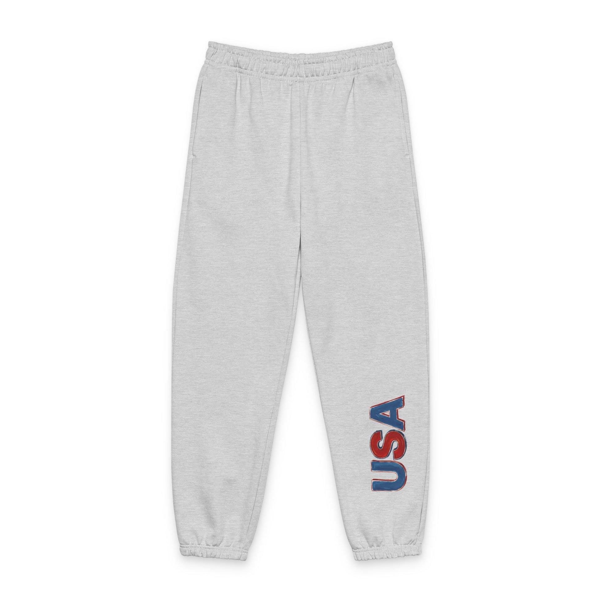 Proudly Clouded USA stacked-logo brushed-fleece joggers