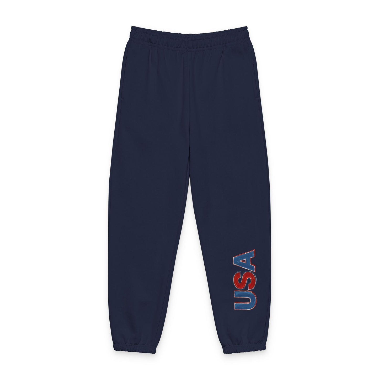 Proudly Clouded USA stacked-logo brushed-fleece joggers