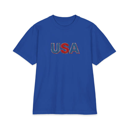 Proudly Clouded USA lettering tee — bold Americana graphic