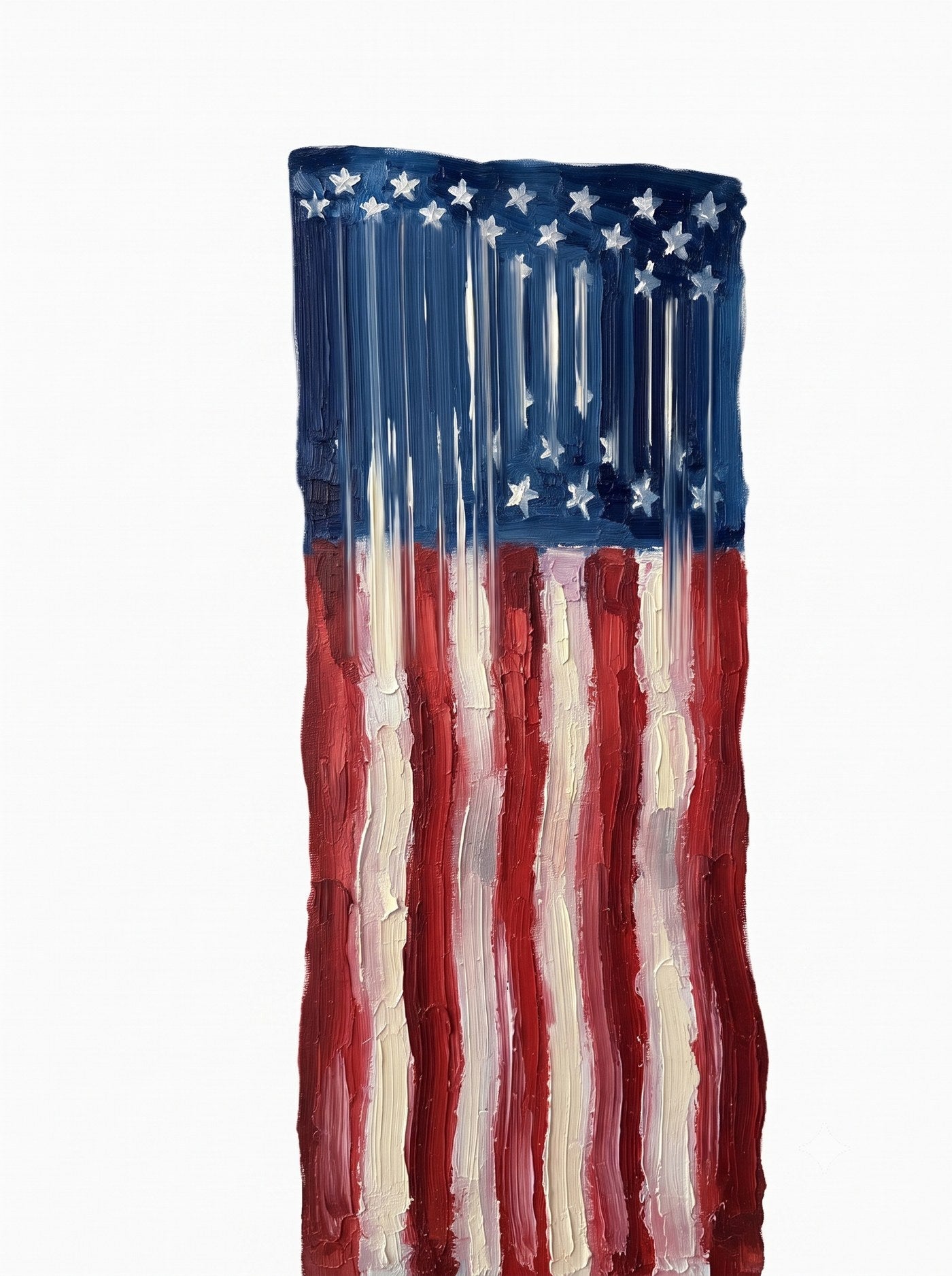 Hand-painted American flag — Proudly Clouded brand art