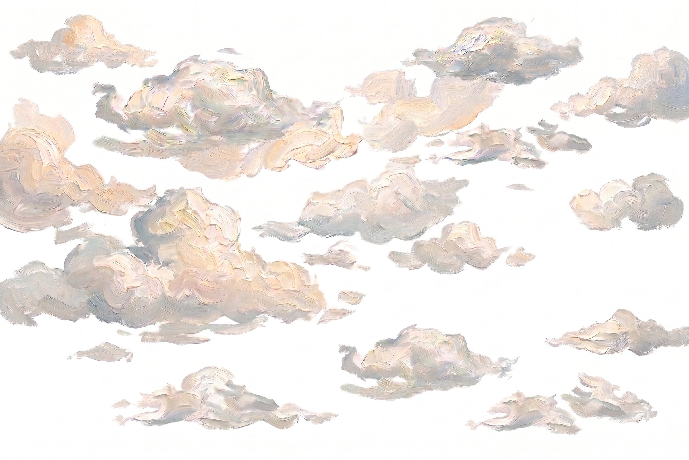 Hand-painted clouds on canvas — Proudly Clouded hero